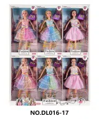 11.5-inch fully articulated fashion Barbie doll, with bag, set of 6