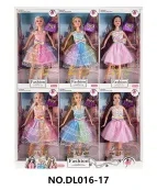 11.5-inch fully articulated fashion Barbie doll, with bag, set of 6