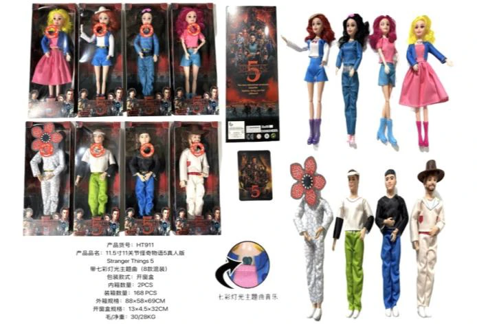 11.5 inch 11-joint Stranger Things 5 live-action version StrangerThings 5 with colorful lighting theme song (8 mixed)