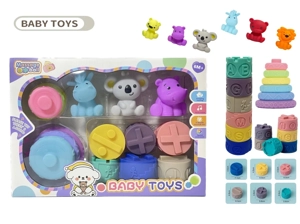 Rubber Building Block Stack Rainbow Ring. Soft Rubber Ball. Baby Touch Ball. Water Play Ball. Squeeze Ball. Hand Grip Ball. Bathroom Toy. Spray Toy.