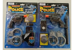 Gunpowder gun set, gunpowder gun, gunpowder gun, gunpowder pistol, gunpowder pistol, police gun, piece, handcuff set, simulation gun