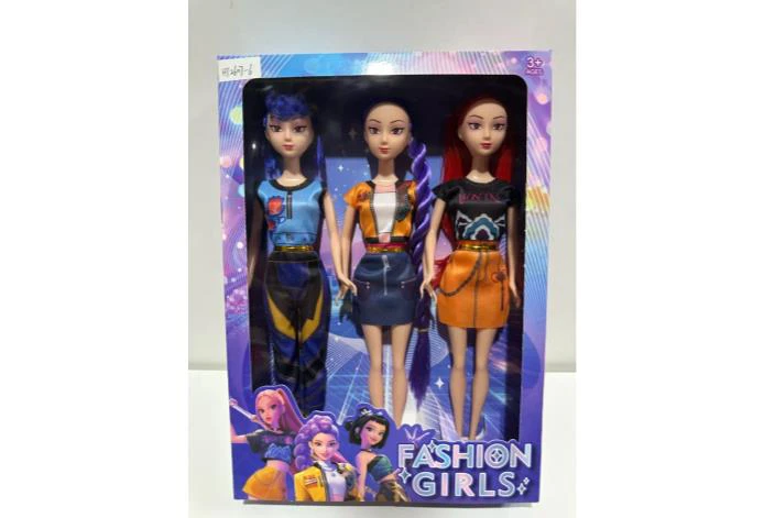 11-inch solid body movable hand and thigh demon-hunting witch doll with shoes, 3 style mix