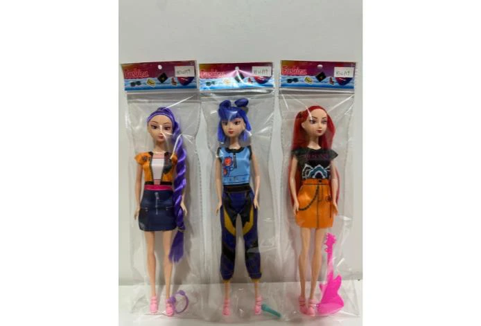 11-inch solid body movable hand and thigh demon-hunting witch doll with shoes, 3 style mix