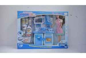 Modular Cabinet Barbie Sanitary Blue with Lights and Music