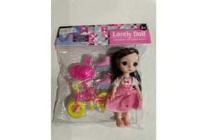 6 inch solid multi-joint eyeball boutique doll strap shoes