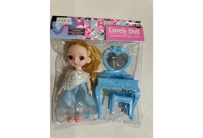 6 inch solid multi-joint eyeball boutique doll strap shoes