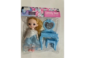 6 inch solid multi-joint eyeball boutique doll strap shoes