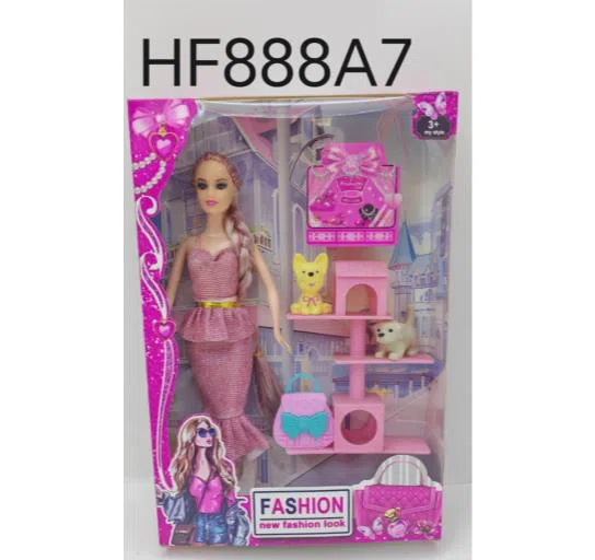 11.5 inches 9 joints (foot strap joints) Barbie doll