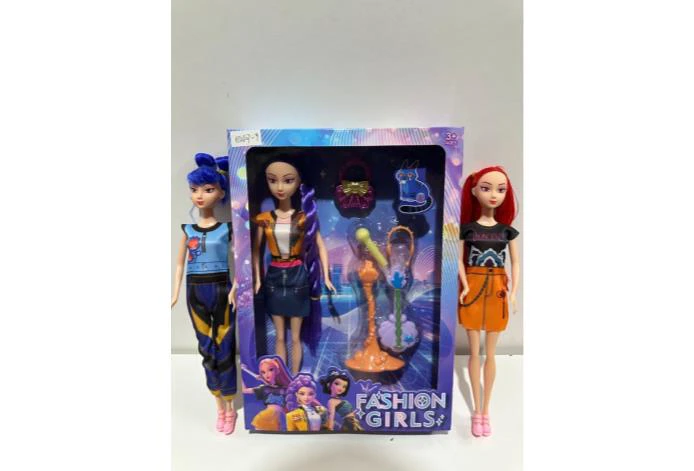 11-inch solid body movable hand and thigh demon-hunting witch doll with shoes, 3 style mix