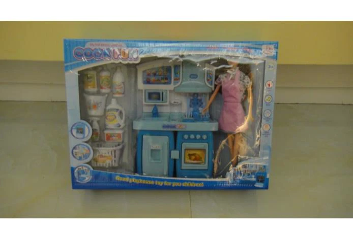 Modular Cabinet Barbie Sanitary Blue with Lights and Music