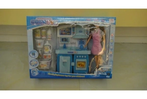 Modular Cabinet Barbie Sanitary Blue with Lights and Music