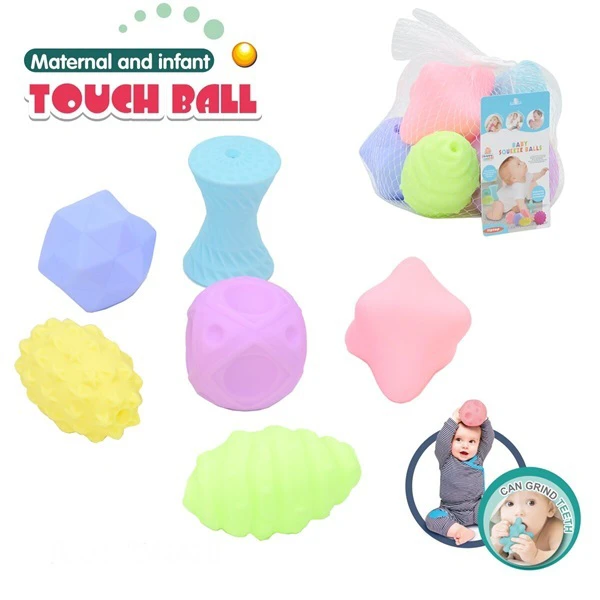 Rubber soft ball, mother and baby tactile ball, water play ball, squeeze ball, hand-grasp ball, bathroom toy, water spray toy, standard colors