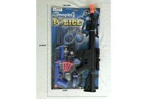 Gun Set, Large Card Gun Set, Manual Soft Bullet Gun Set, PVC Suction Cup, Soft Bullet, Shooting Gun Piece, Police Set