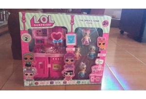 Modular Cabinet Accessories Pink with Four Surprise Dolls with Lights and Music Surprise Dolls