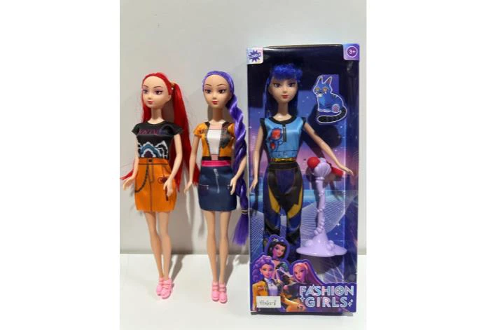 11-inch solid body movable hand and thigh demon-hunting witch doll with shoes, 3 style mix