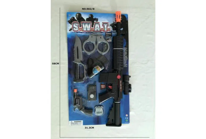 Gun set, big card gun set, shooting gun piece, police set, smash gun, fire gun, simulated toy gun