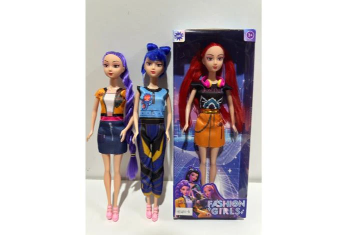 11-inch solid body movable hand and thigh demon-hunting witch doll with shoes, 3 style mix