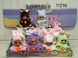 6 styles of 5-inch animal dolls, mixed pack (24PCS)