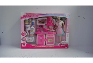 Detachable Cabinet Barbie Sanitary Pink with Lights and Music