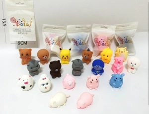 Blind bag, cartoon animal figurines, 15 designs, random 6 packs-15 designs mixed