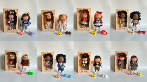 Open window box 24CM high rubber potato doll mixed pack