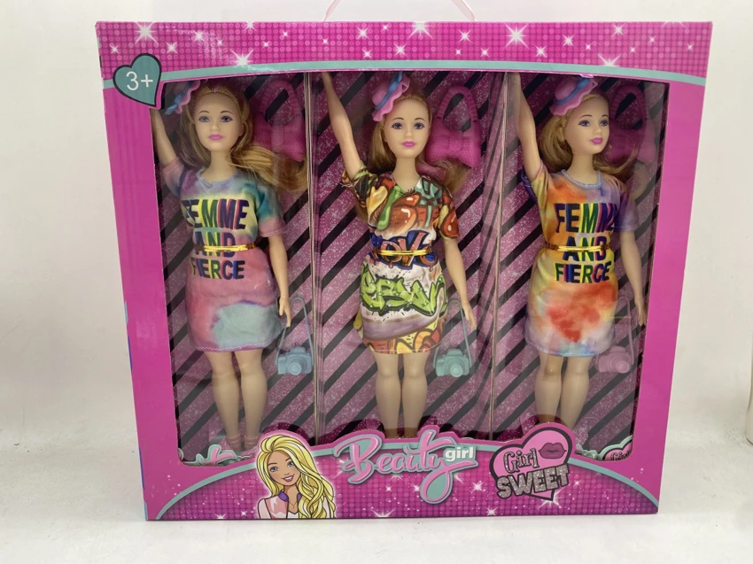 11.5-inch European and American fat girl Barbie real body mixed outfits