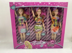 11.5-inch European and American fat girl Barbie real body mixed outfits