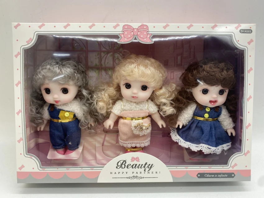 6-inch Fashion Expression Doll Vinyl Body Cute Doll Mixed Styles