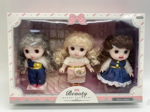 6-inch Fashion Expression Doll Vinyl Body Cute Doll Mixed Styles