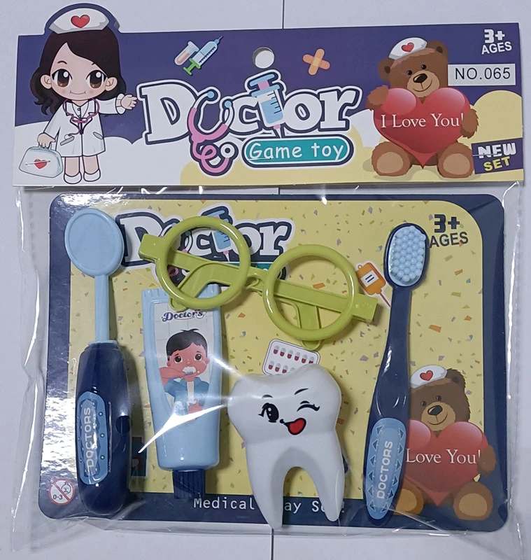 Blue pretend play medical tools