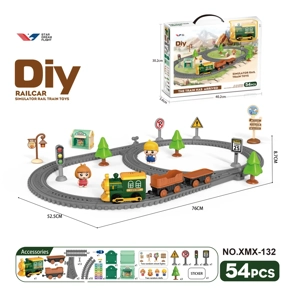 DIY assembly electric rail car/54PCS