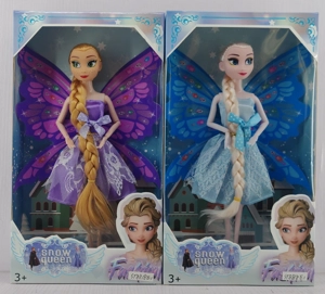 11.5-inch articulated long-braided ice butterfly fairy