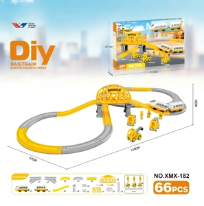 DIY assembly electric rail train/66PCS
