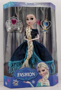 11.5-inch articulated evening gown ice princess Barbie doll with magic wand and large crown