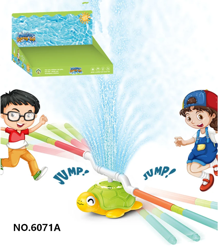 Pool lawn sprinkler turtle (skipping rope out of the water)