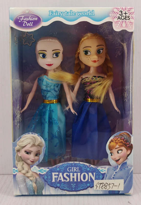 7-inch lifelike jointed double ice and snow dolls