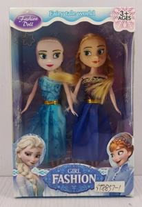 7-inch lifelike jointed double ice and snow dolls