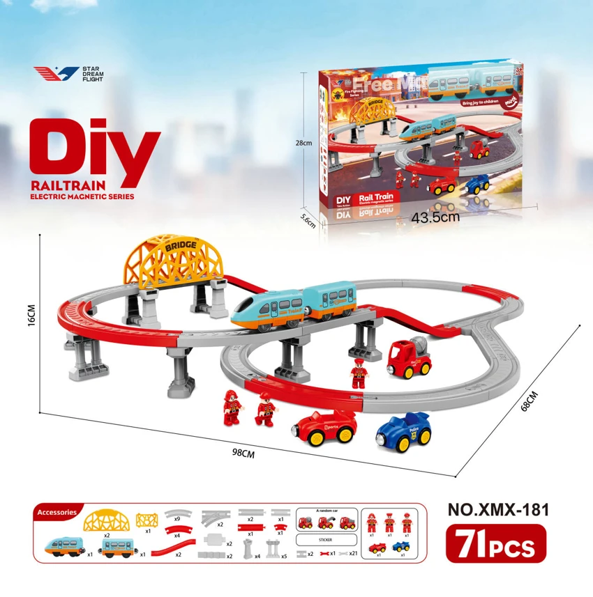 DIY assembly of electric rail trains/71PCS