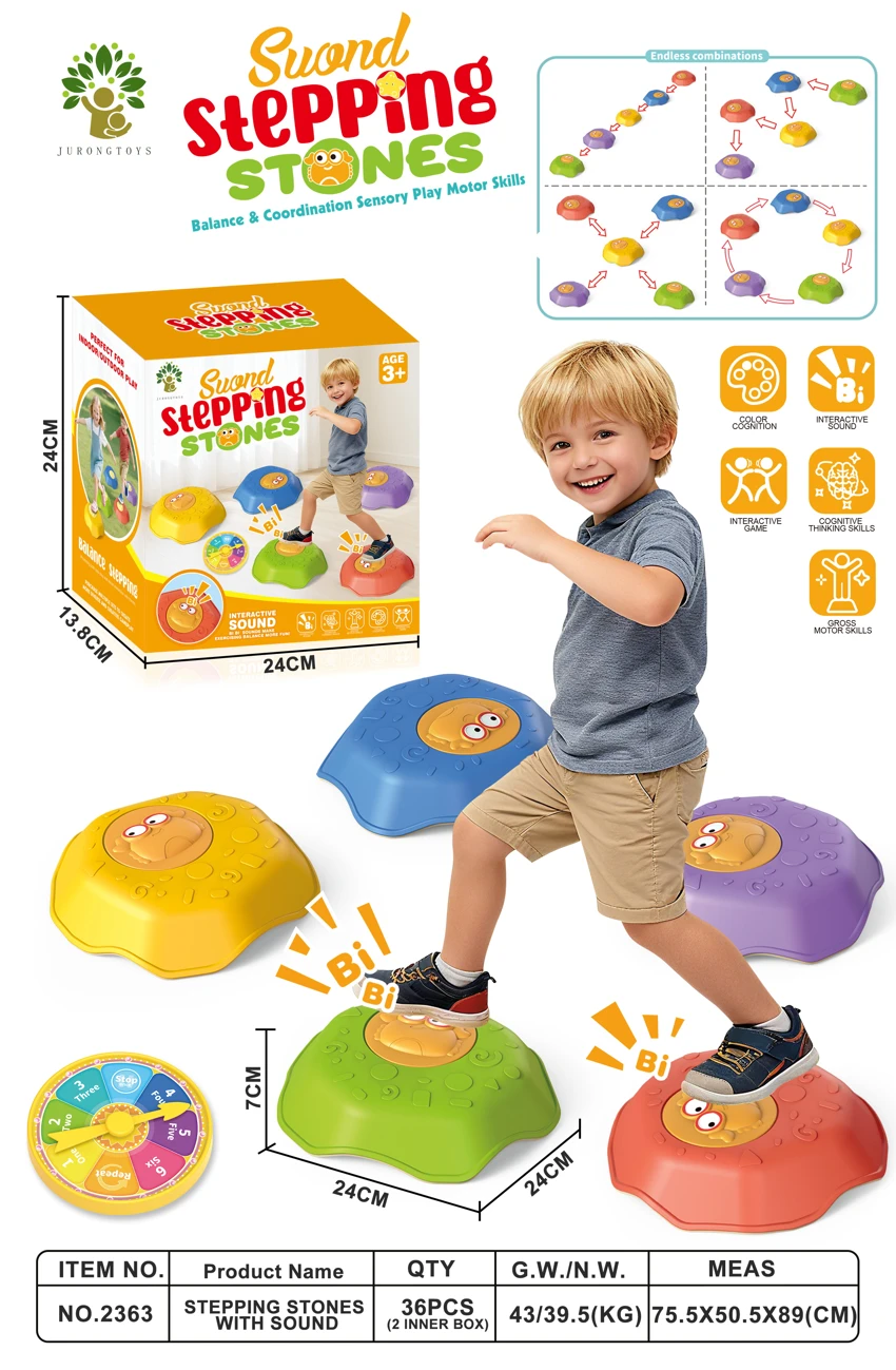 Balance training river crossing stones crab whistle sound effect * 5 pieces