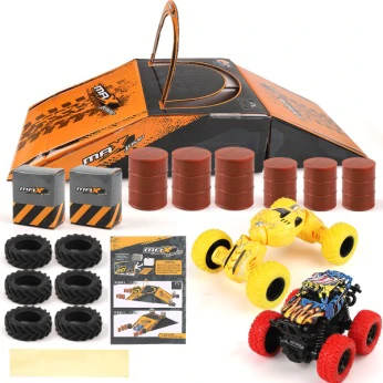 Double Pull-back Double Inertia Stunt Car Set