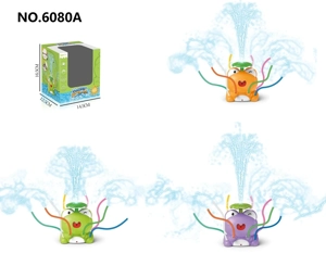 Frogs playing in the water