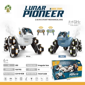 Eight-wheeled stunt - robot dog