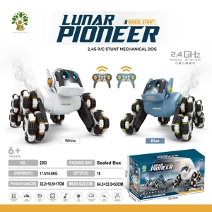 Eight-wheeled stunt - robot dog