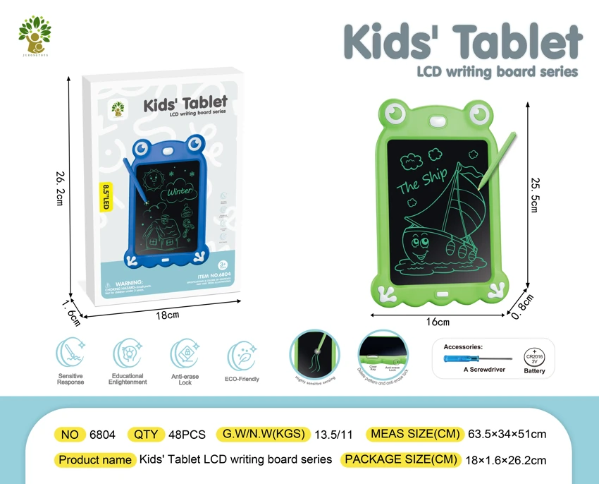8.5 inch frog LCD writing pad monochrome (delivery battery and screwdriver)