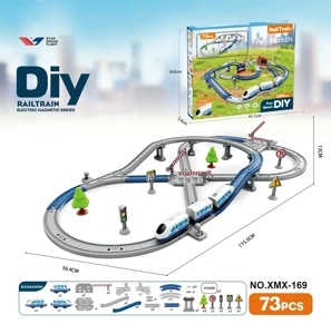 DIY assembly electric rail train/73PCS