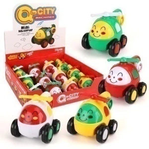 Inertia four-color cartoon airplane