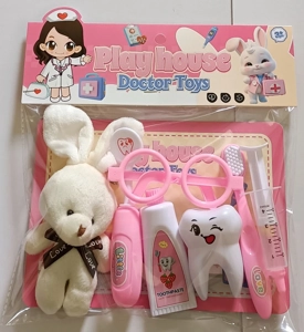 Pink Play Home Medical Kit (Plush Bunny)