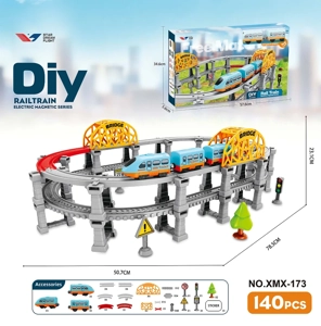 DIY assembly electric rail train/140PCS