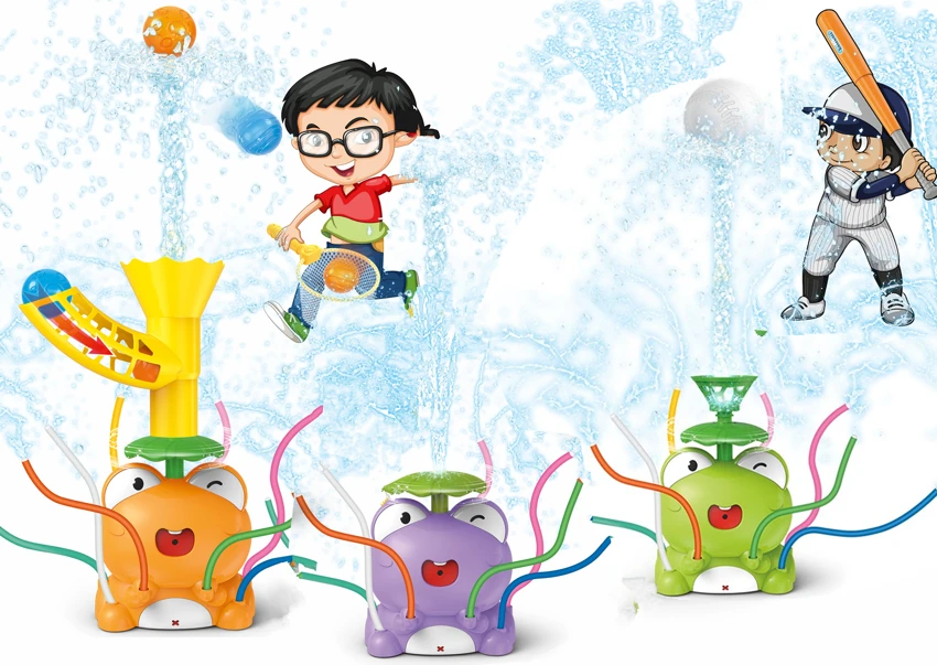 Pool sprinkler frog catch baseball 3 in 1