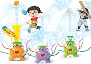 Pool sprinkler frog catch baseball 3 in 1